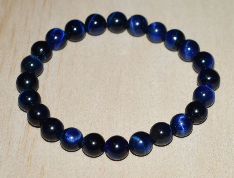 Blue APATITE Crystal Bracelet - Chip Beads - Beaded Bracelet, Handmade –  Throwin Stones